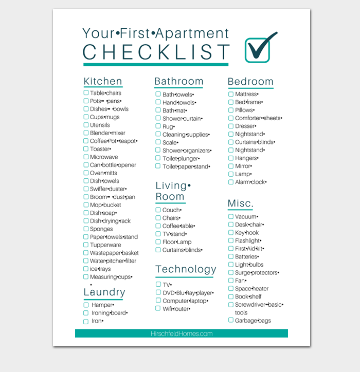 First Apartment Checklist, New Home Checklist, Moving Checklist, Apartment  Essentials, First House Checklist Printable, Our First Apartment 
